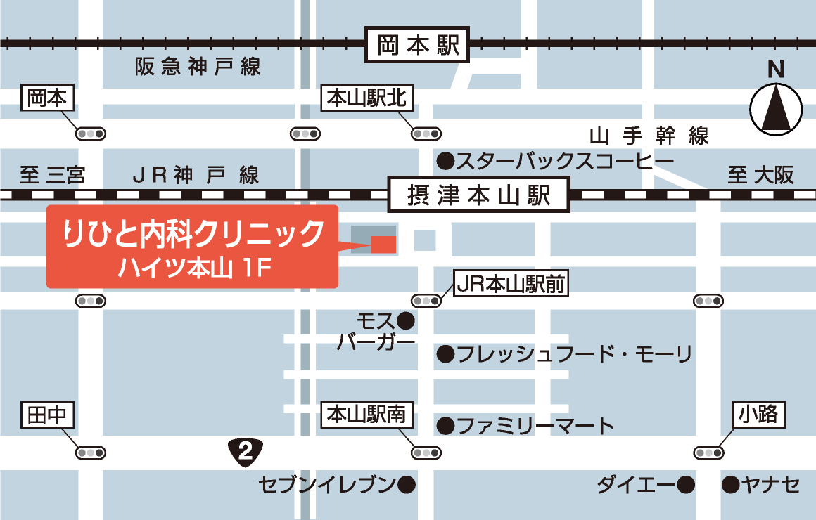 りひと内科クリニック地図